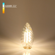 Филаментная светодиодная лампа Свеча витая F 7W 4200K E14 прозрачный BLE1414 Elektrostandard 4690389