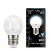 Лампа Gauss LED Globe E27 6.5W 4100K 105102207