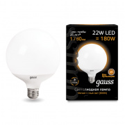 Лампа Gauss LED G125 E27 22W 3000K 105102122