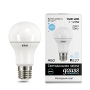 Лампа Gauss LED Elementary A60 15W E27 6500K 23235