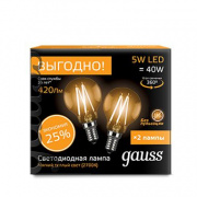 Лампа Gauss Filament Шар E14 5W 2700К 105801105P