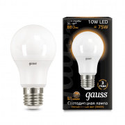 Лампа Gauss LED A60 10W E27 3000K 102502110