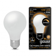 Лампа Gauss LED Filament A60 OPAL dimmable E27 10W 2700К 102202110-D
