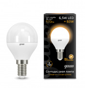 Лампа Gauss LED Globe E14 6.5W 3000K 105101107