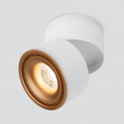 Накладной светодиодный светильник DLR031 15W 4200K 3100 белый матовый/золото Elektrostandard Klips 4