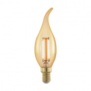 Светодиодная лампа филаментная диммируемая EGLO "Свеча на ветру", 4W (E14), 1700K, 320lm, золотая